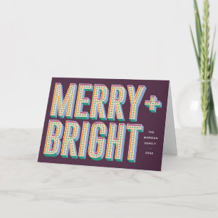 Tarjeta de felicitación Merry + Marquee Brillante 