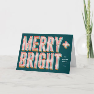 Tarjeta de felicitación Merry + Marquee Brillante