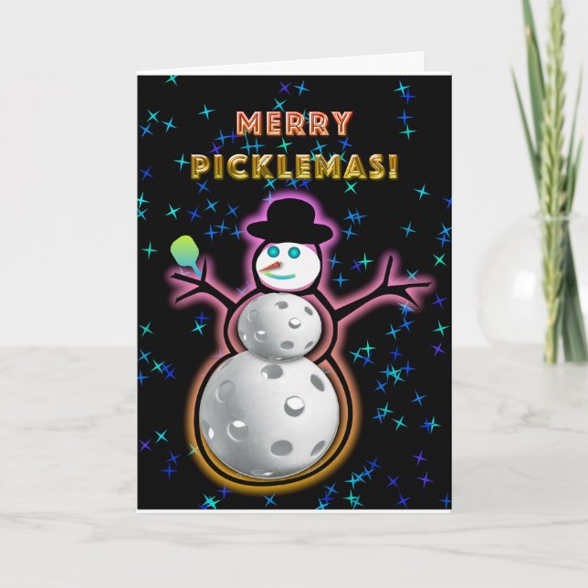Tarjeta de felicitación Merry Picklemas (Anverso)