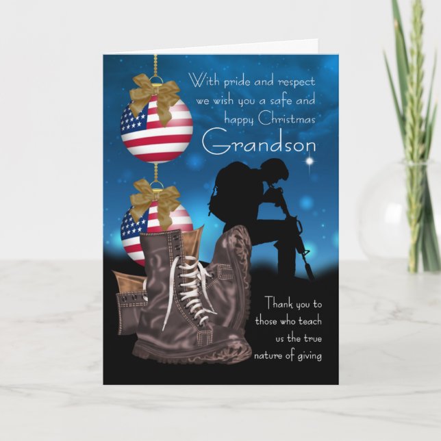 Tarjeta de felicitación militar del navidad del (Anverso)