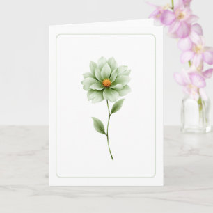 Tarjeta de felicitación minimalista verde doblada 