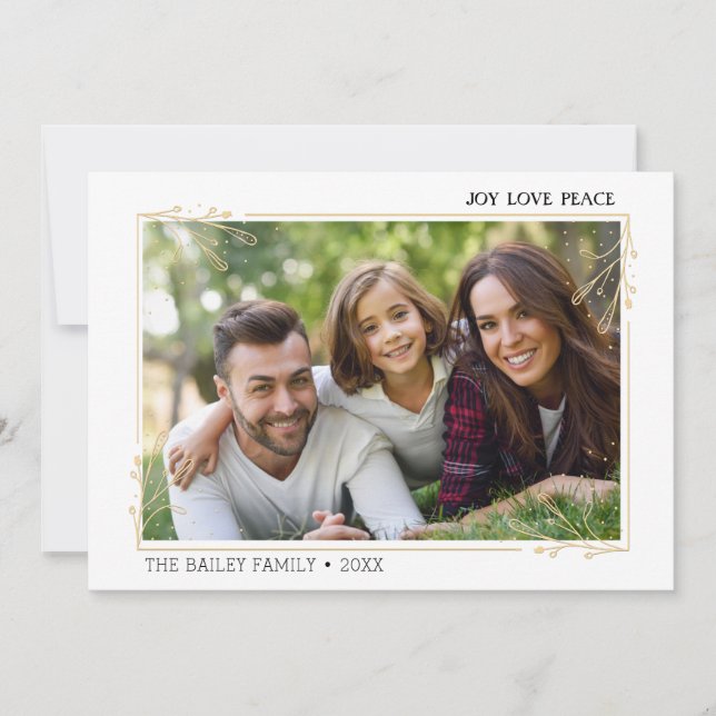 Tarjeta de felicitación moderna del día de fiesta (Anverso)