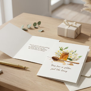 Tarjeta de Felicitación Moderna para Mamá de Miel