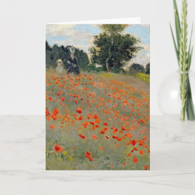Tarjeta de felicitación Monet Poppies (Anverso)