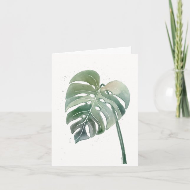 Tarjeta de felicitación Monstera Blank (Anverso)