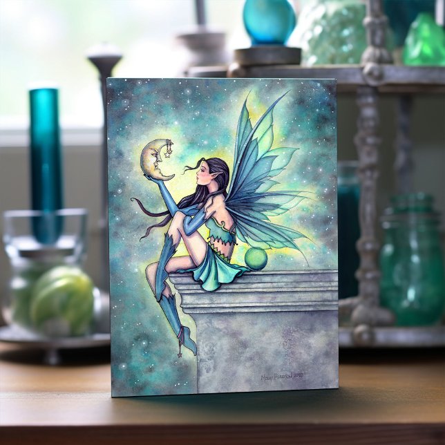 Tarjeta de felicitación Moon Friend Fairy Fantasy (Subido por el creador)