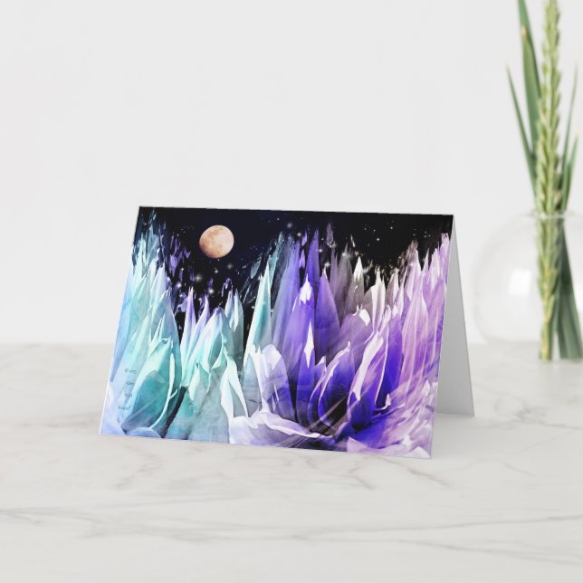 Tarjeta de felicitación "Moon Over Islandia" (Anverso)