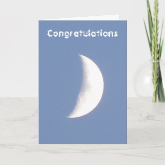 Tarjeta de felicitación Moon Personalizable (Anverso)