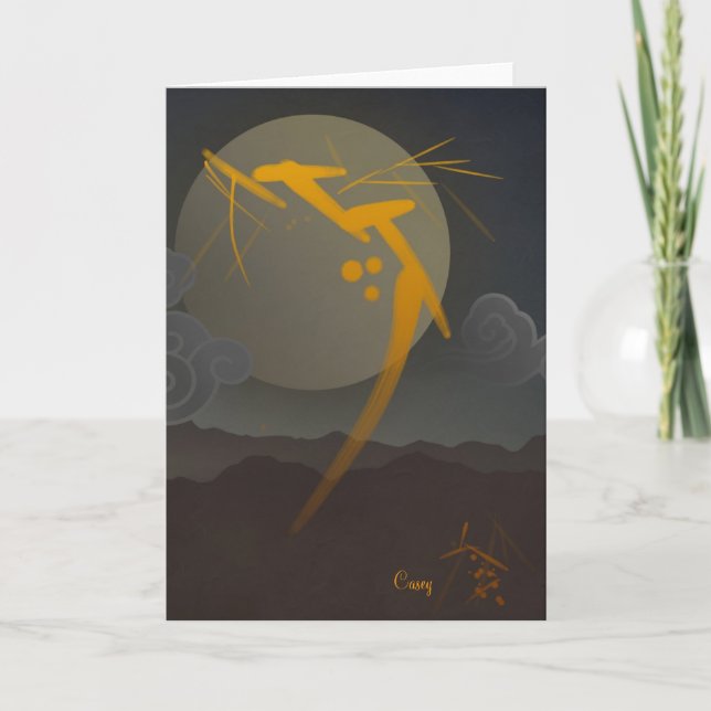 Tarjeta de felicitación Moon Zen (Anverso)