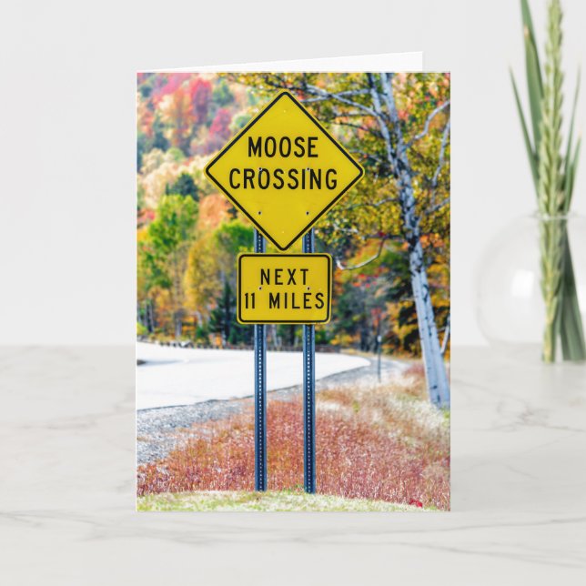 Tarjeta de felicitación Moose Crossing (Anverso)