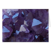 Tarjeta de felicitación morada brasileña de cuarzo