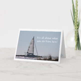 Tarjeta de felicitación motivacional con guiones