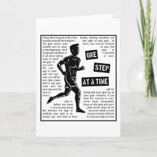 Tarjeta de Felicitación Motivacional Corriendo Tra