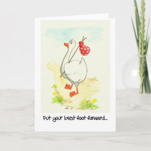 Tarjeta de felicitación motivacional "Goose"