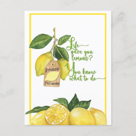 Tarjeta de felicitación Motivadora Lemons and Lemo