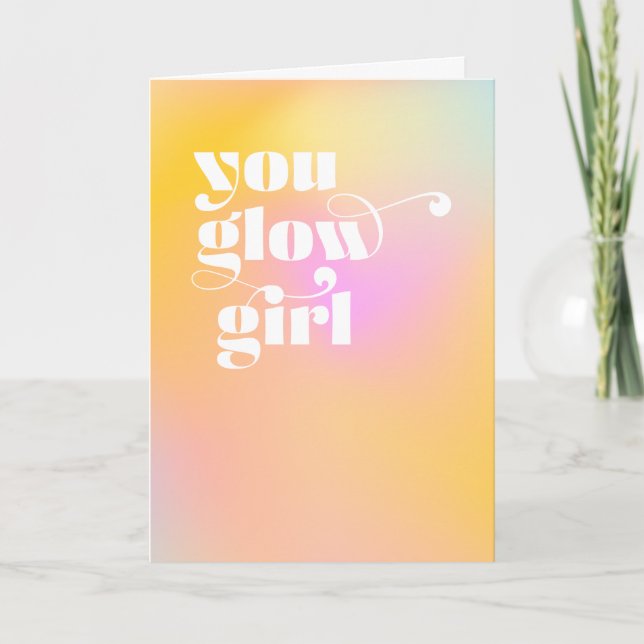 Tarjeta de felicitación Motivadora para Chica bril (Anverso)