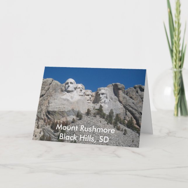 Tarjeta de felicitación Mount Rushmore (Anverso)