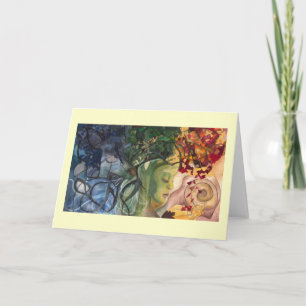 Tarjeta de felicitación: "Mujer venada"