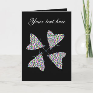Tarjeta de felicitación Multicolor Moth Art Person