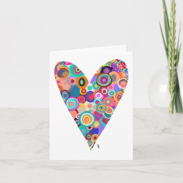 Tarjeta de felicitación multicorazón (Anverso)