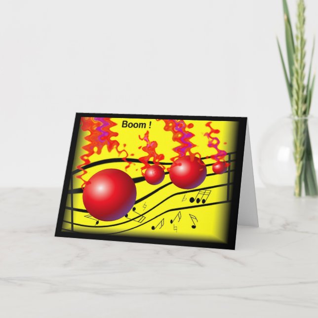 Tarjeta de felicitación musical del adorno (Anverso)
