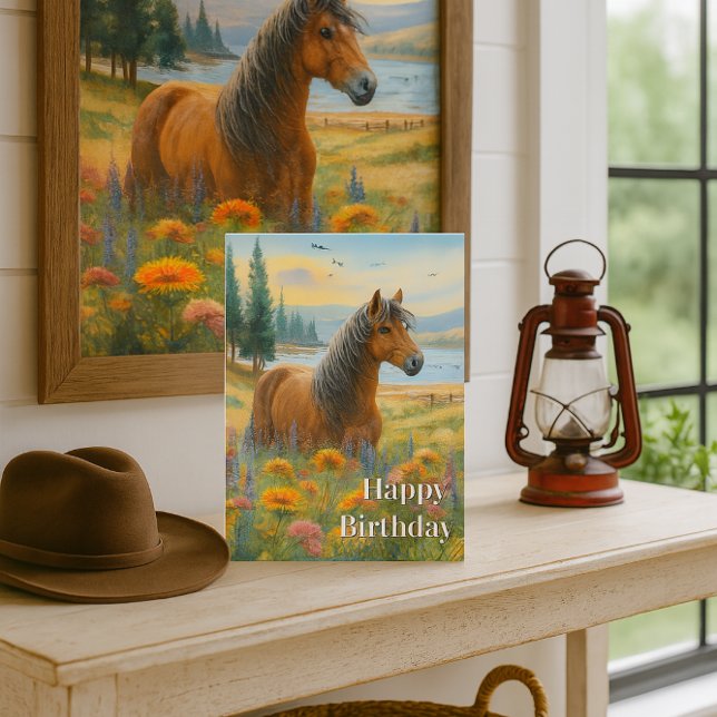 Tarjeta de felicitación Mustang Horse Birthday Hor (Subido por el creador)