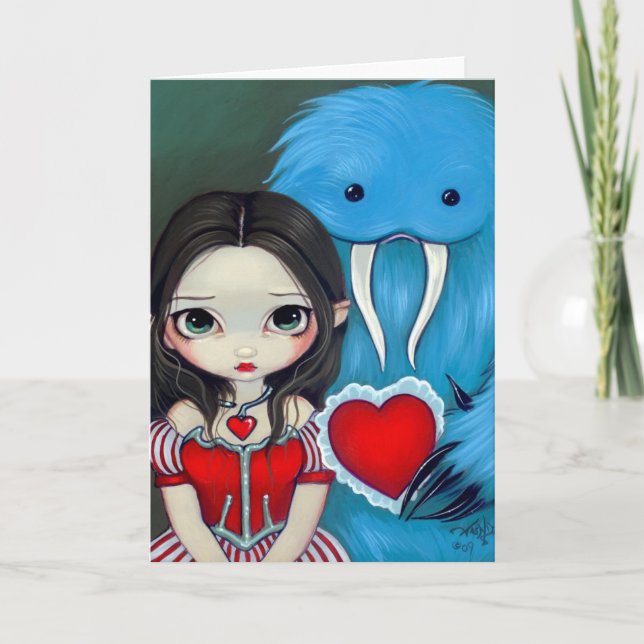 Tarjeta de felicitación "My very Strange Valentine (Anverso)