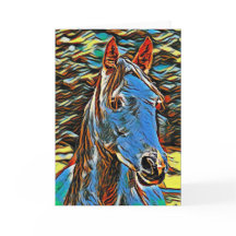 Tarjeta de felicitación Mystic Horse Blank