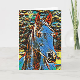 Tarjeta de felicitación Mystic Horse Blank
