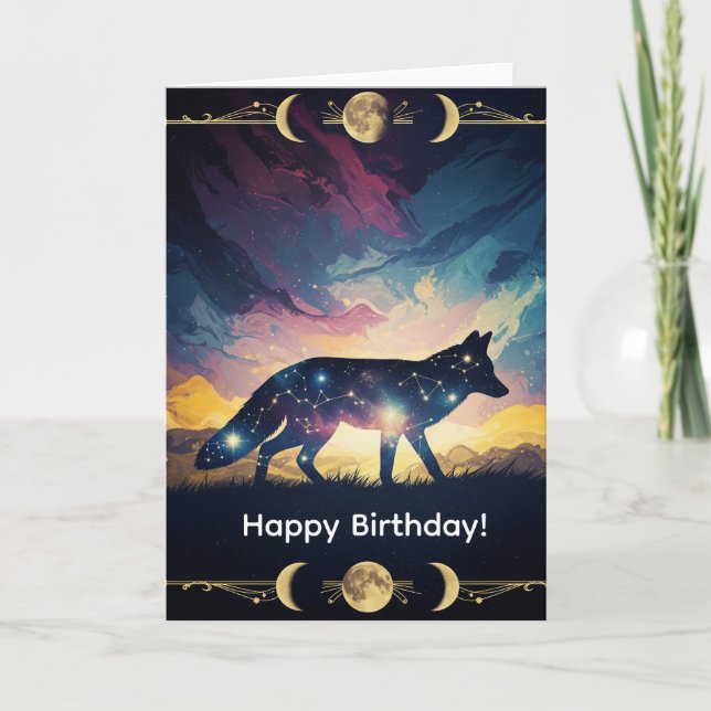 Tarjeta de felicitación Mystical Fox (Anverso)