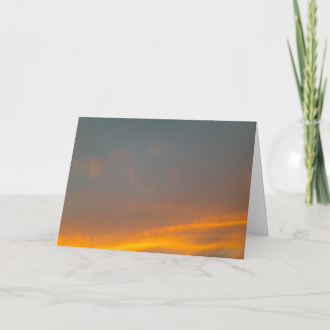 Tarjeta de felicitación Naranja con Sky (Anverso)