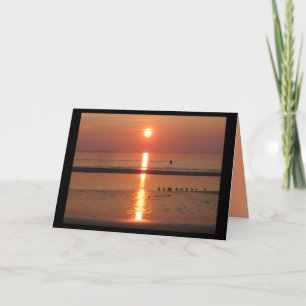Tarjeta de felicitación naranja Sunset