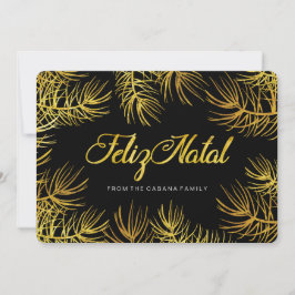 Tarjeta de felicitación natal de Feliz