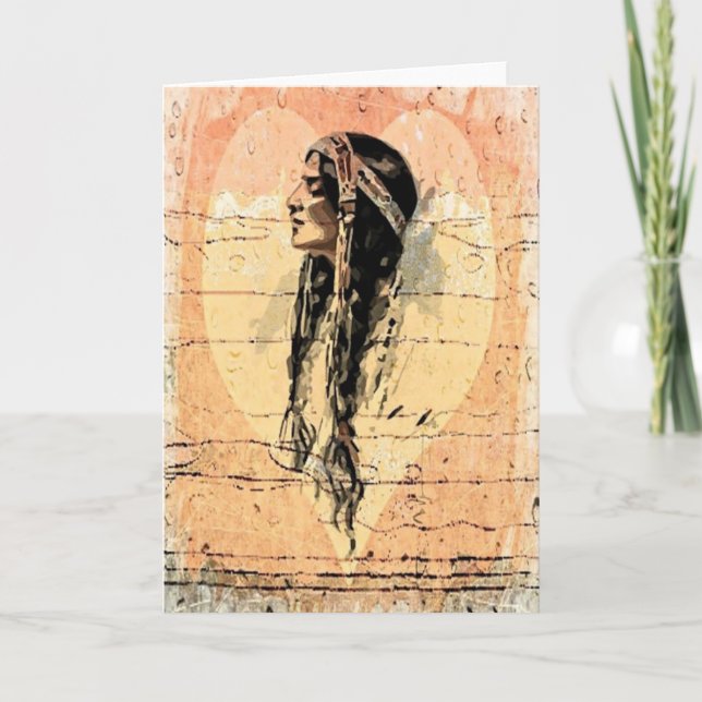 Tarjeta de felicitación nativa americana (Anverso)