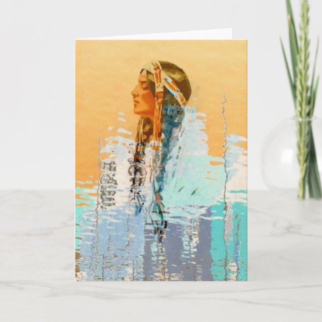 Tarjeta de felicitación nativa estadounidense Harr (Anverso)