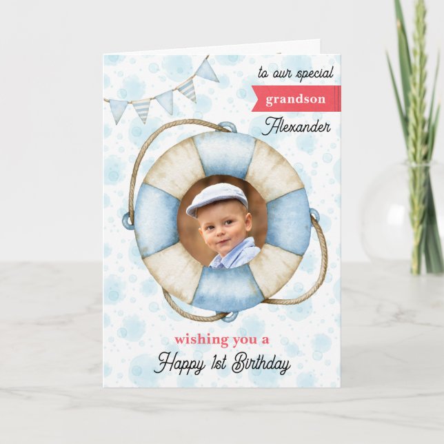 Tarjeta de felicitación Náutica por cumpleaños de  (Anverso)