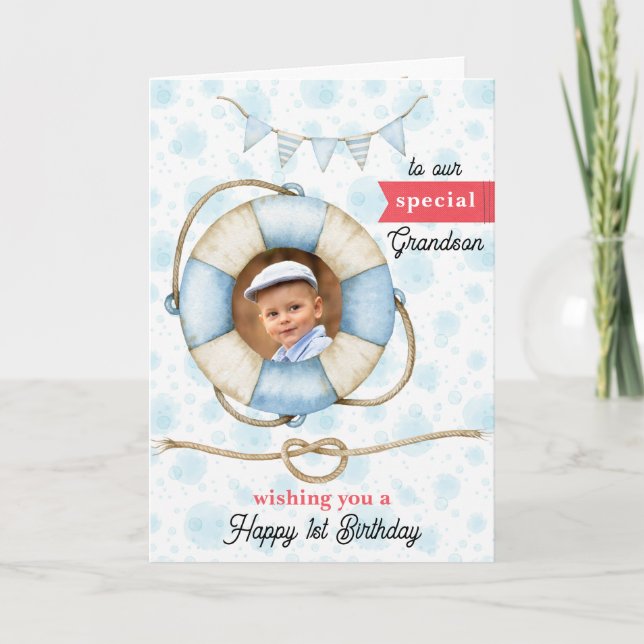 Tarjeta de felicitación Náutica por cumpleaños de  (Anverso)