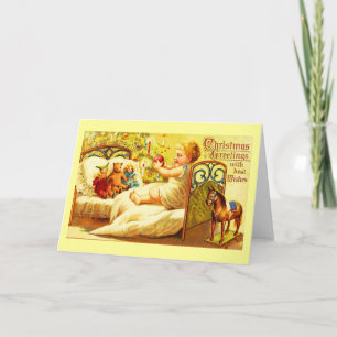 Tarjeta de felicitación-Navidad artística-vintage 