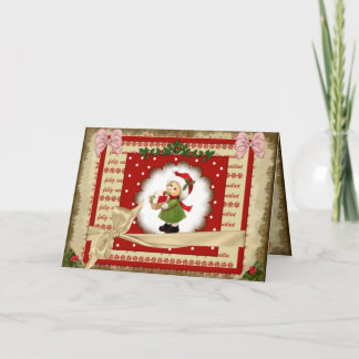 Tarjeta de felicitación Navidad estilo scrap