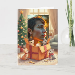 Tarjeta de Felicitación Navideña con Foto Regalo d