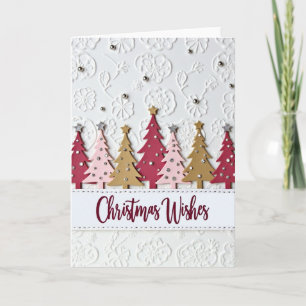 Tarjeta de Felicitación Navideña con Textura