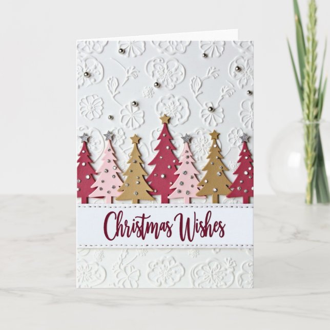 Tarjeta de Felicitación Navideña con Textura (Anverso)