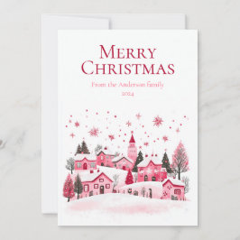 Tarjeta de felicitación navideña de Feliz