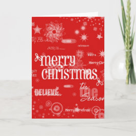 Tarjeta de felicitación navideña de Feliz