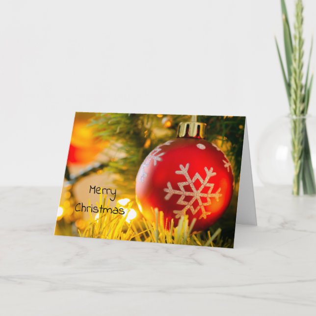 Tarjeta de felicitación navideña de Feliz (Anverso)