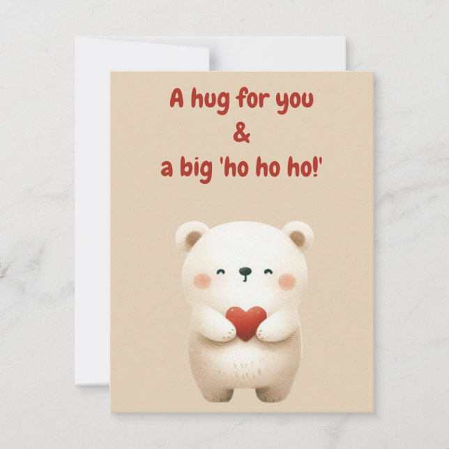 Tarjeta de felicitación navideña de Feliz (Anverso)