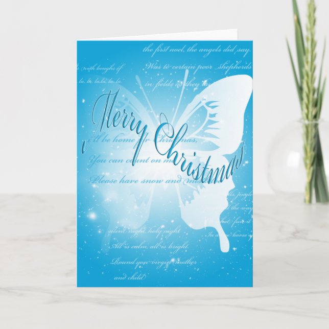 Tarjeta de felicitación navideña de Feliz (Anverso)
