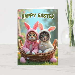 Tarjeta de Felicitación Navideña de Gatitos Adorab