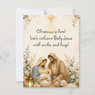 Tarjeta de Felicitación Navideña de la Sagrada Fam