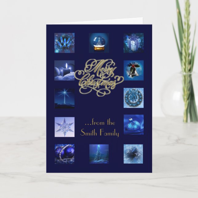 Tarjeta de felicitación navideña de los elementos  (Anverso)